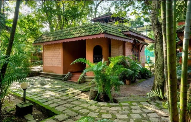 Pagoda Resorts exterior facade in Alleppey