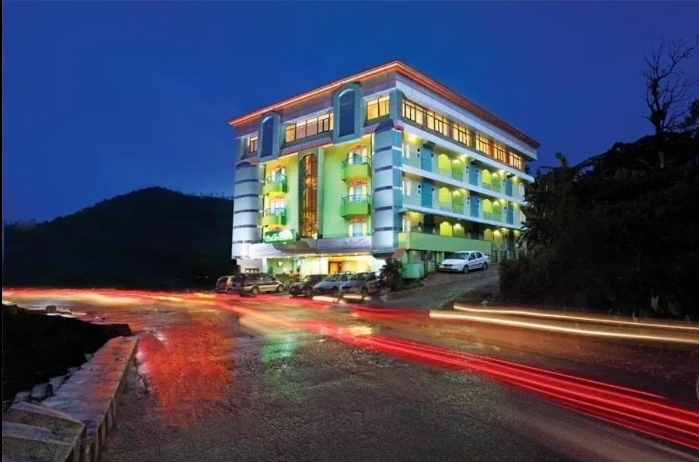 Exterior facade and entrance of Bellmount Resort in Munnar