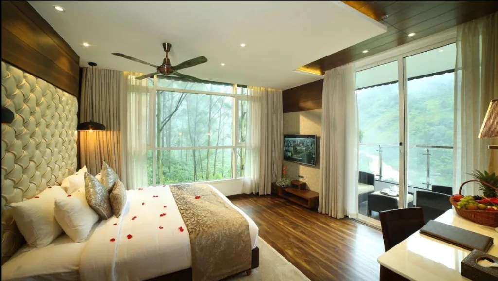 Exterior facade and entrance of Blanket Hotel & Spa in Munnar