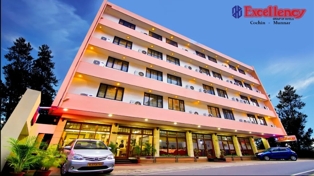 Hotel Excellency dusk street-level view near Jos Junction