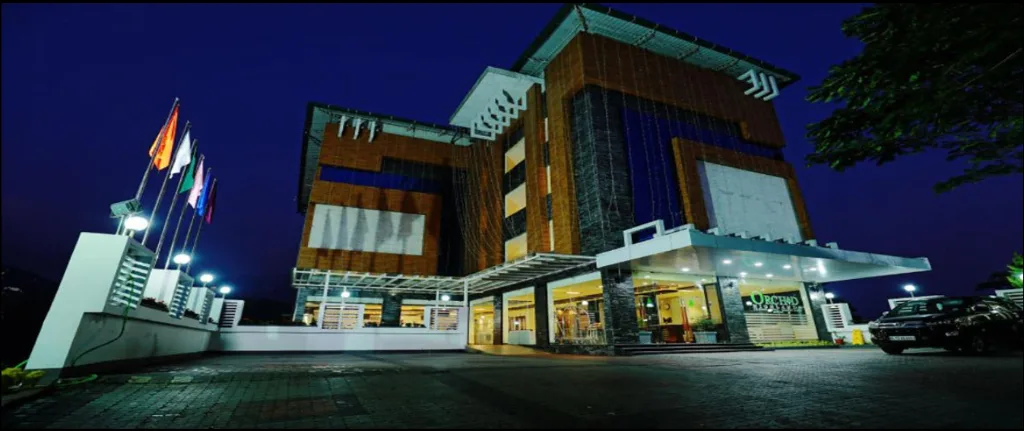 Exterior facade and entrance of Gokulam Park Munnar in Munnar