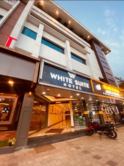 White Suite Hotel exterior facade in Kozhikode