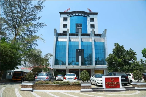 Whitegate Residency exterior facade in Kumarakom