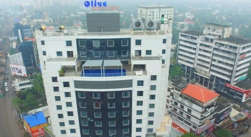 Olive Downtown rooftop leisure deck and architecture