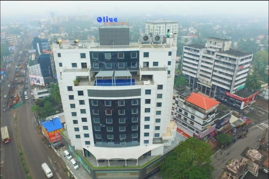 Exterior facade and entrance of Olive Downtown in Kochi