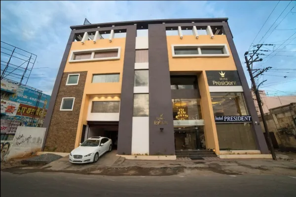 The President Hotel exterior facade in Madurai