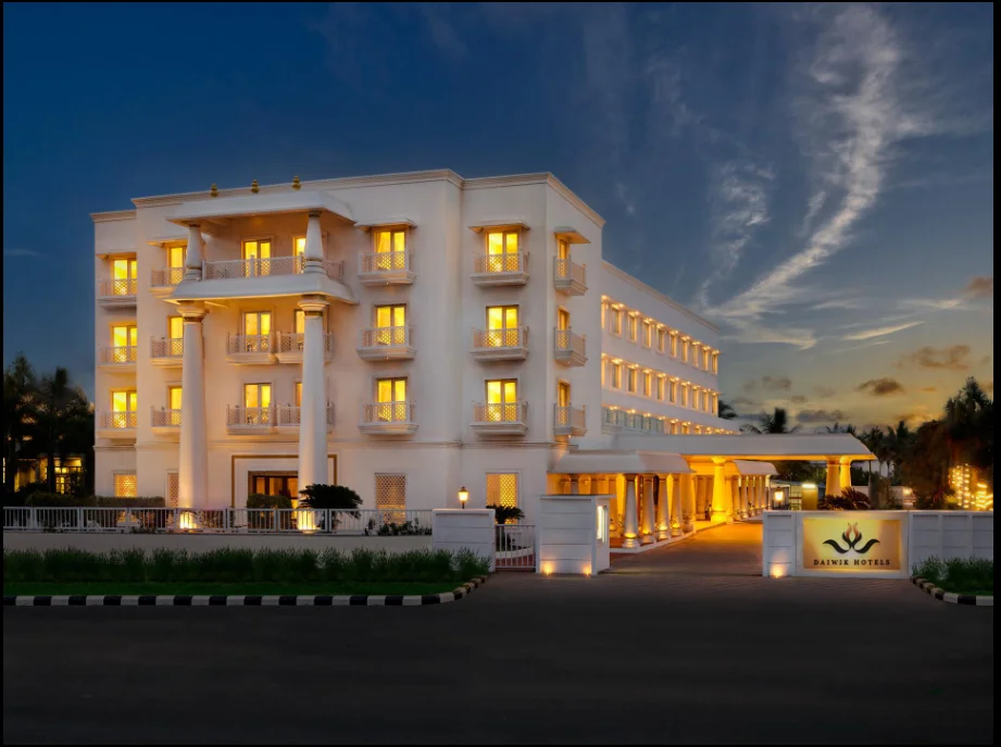 Exterior facade and entrance of Daiwik Hotels Rameshwaram in Rameshwaram