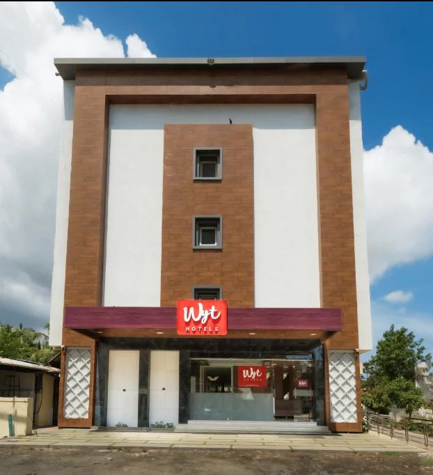 Exterior facade and entrance of WYT Hotels Rameshwaram in Rameshwaram