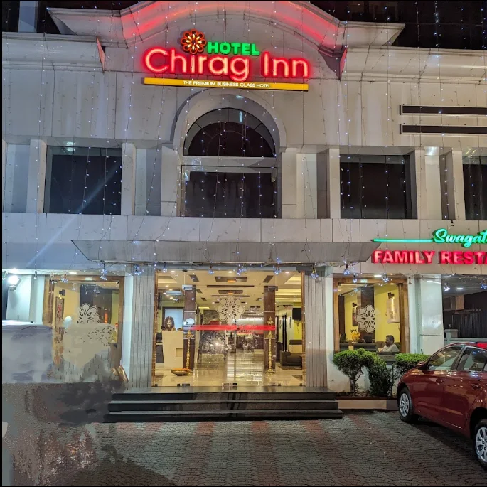 Exterior facade and entrance of Chirag Inn in Trivandrum