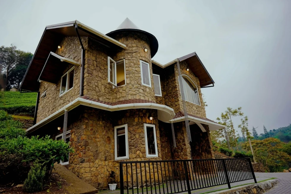Exterior facade and entrance of Vega Copper Castle in Vagamon
