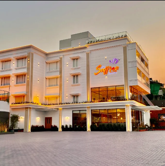 Exterior facade and entrance of Saffron Wayanad Hotel in Wayanad